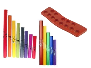 Tubes sonores diatoniques et chromatiques alto + support